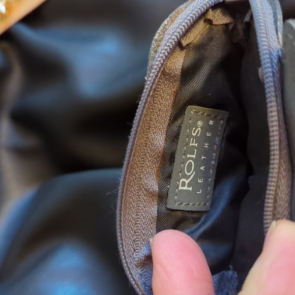 Rolfs Leather Gray Hippo Change Coin Purse Face Zipper - Picture 2 of 3